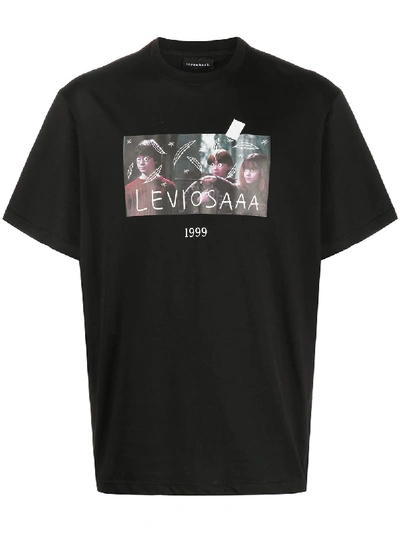 Shop Throwback Leviosa 1999 Print T-shirt In Black