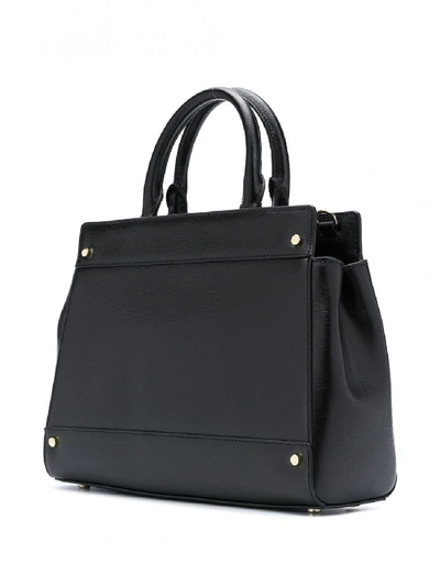 Shop Dkny Thelma Leather Bag In Black