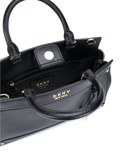 Shop Dkny Thelma Leather Bag In Black