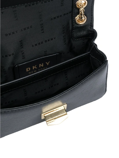 Shop Dkny Jojo Small Leather Crossbody Bag In Black