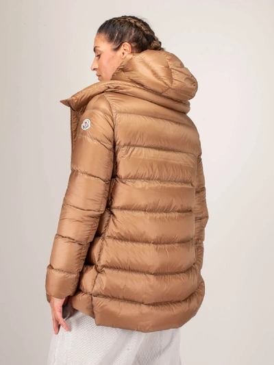 Shop Moncler Ange Giubbotto In Brown