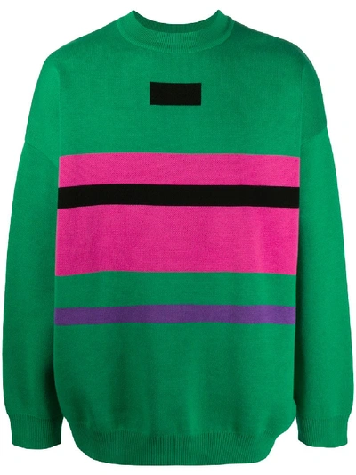 Shop Ader Error Ventura Knit Sweatshirt In Green
