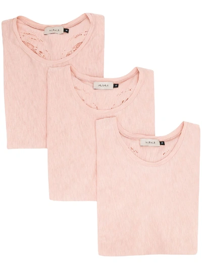 Shop Murmur Distressed T-shirt In Pink