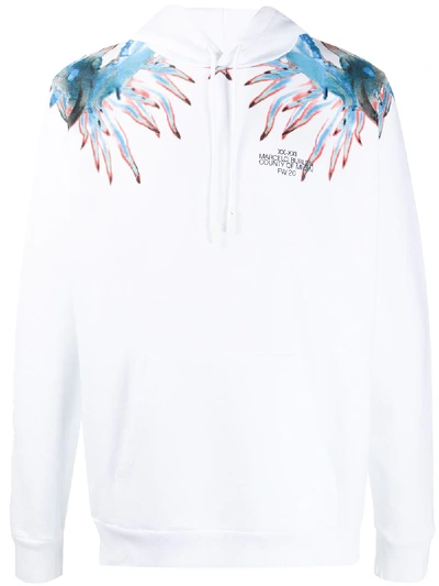 Shop Marcelo Burlon County Of Milan Sea Snail-print Hoodie In White