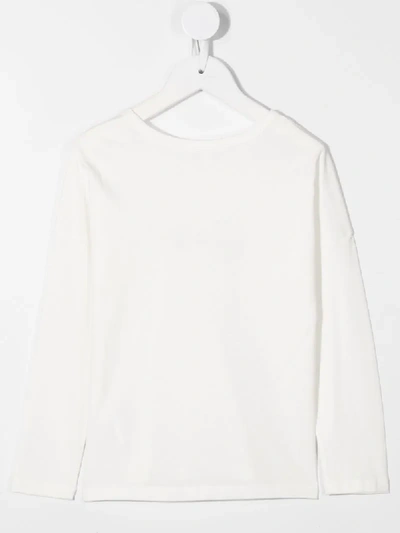 Shop Chloé Long Sleeve Cotton T-short In White