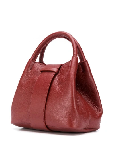 Shop Zanellato Leather Tote Bag With Gold Hardware In Red