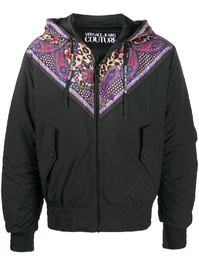 Shop Versace Jeans Couture Bomberjacke Mit Paisley-print In Black