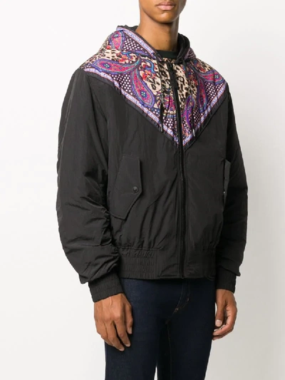 Shop Versace Jeans Couture Bomberjacke Mit Paisley-print In Black