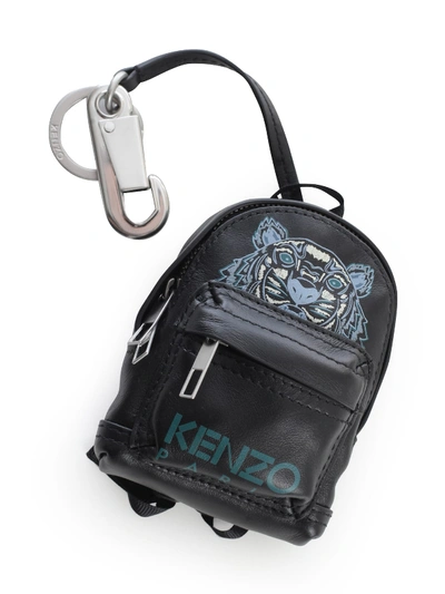 Shop Kenzo Backpack Tiger Keyring In Noir