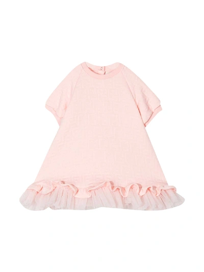 Shop Fendi Pink Dress In Unica
