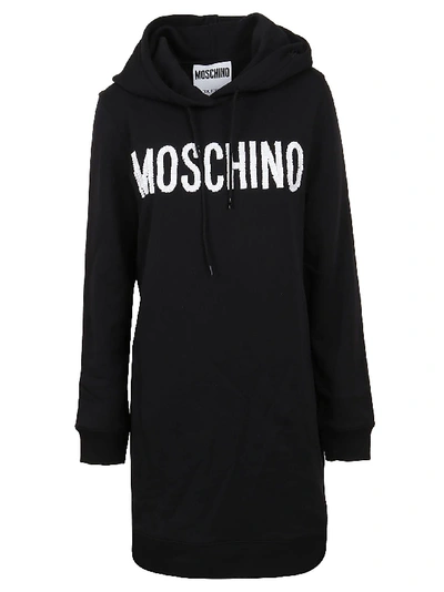 Shop Moschino Dress In Fantasy Print Black