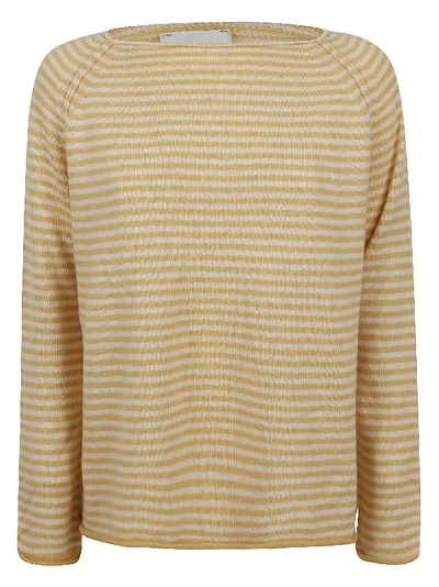 Shop Forte Forte Baby Alpaca Cashmere Silk Stripe Sweater In Duna