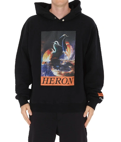 Shop Heron Preston Heron Hoodie In Black