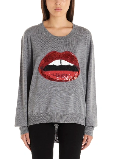 Shop Markus Lupfer Lara Lip Sweater In Grey