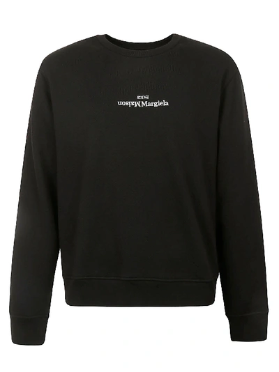Shop Maison Margiela Paris Logo Sweatshirt In Black