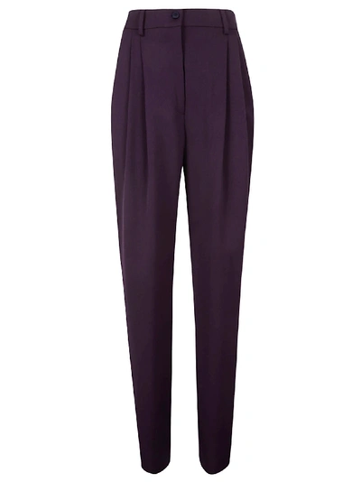 Shop Alberta Ferretti High-waist Trousers In Violet