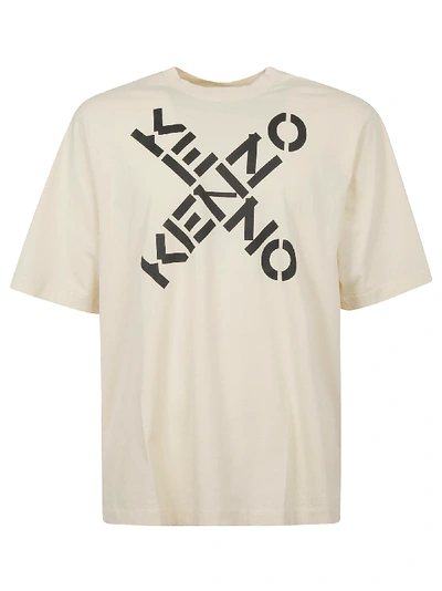 Shop Kenzo Sport T-shirt In Crème
