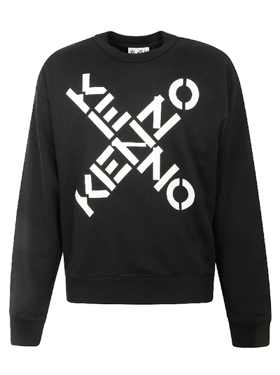 Shop Kenzo Sport Crewneck Sweatshirt In Black