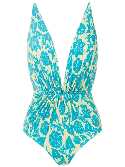 Shop Clube Bossa Clavert Printed Swimsuit In Green