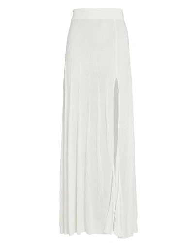 Shop Devon Windsor Isabelle Knit Maxi Skirt In White