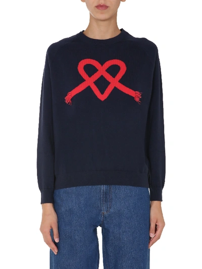 Shop Ps By Paul Smith Crew Neck Sweater In Blue