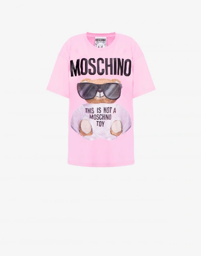 Shop Moschino Jersey T-shirt Micro Teddy Bear In White