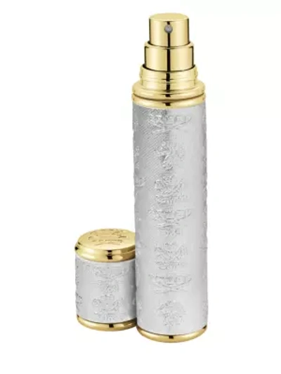 Shop Creed Silver With Gold Trim Leather Pocket Atomizer