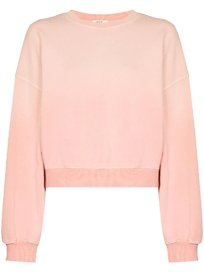Shop Agolde Cotton Sweatshirt In Pink