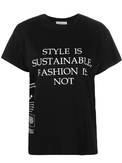 Shop Redemption Slogan Cotton T-shirt In Black