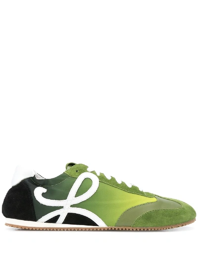 Shop Loewe Ballet Low-top Sneakers In Green