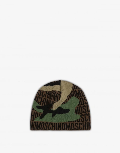 Shop Moschino Lost & Found Wool Hat In Brown