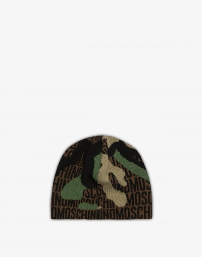 Shop Moschino Lost & Found Wool Hat In Brown