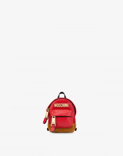 Shop Moschino Micro Backpack Sporty Lettering In Red