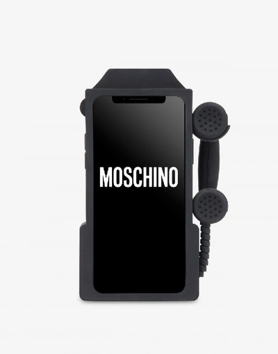 Shop Moschino Cover Iphone X / Xs  Public Phone In Black