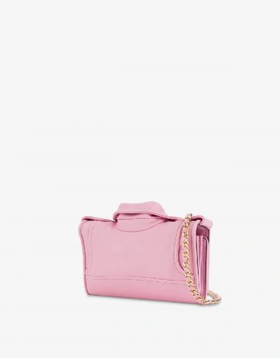 Shop Moschino Micro Biker Bag In Pink