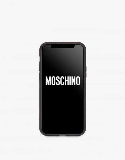 Shop Moschino Iphone Xi Pro Cover With  Teddy Bear In Black