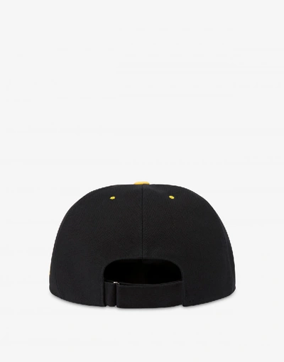 Shop Moschino Macro Baseball Hat In Yellow