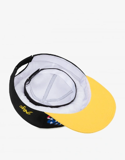 Shop Moschino Macro Hat American Logo In White