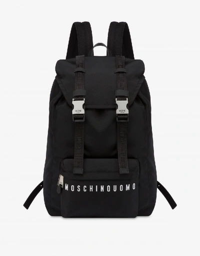 Shop Moschino Nylon Backpack  Uomo In Black