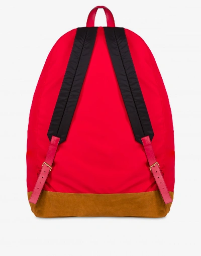 Shop Moschino Macro Backpack Sporty Lettering In Red