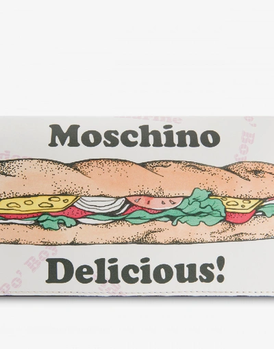 Shop Moschino Sandwich Bag In White