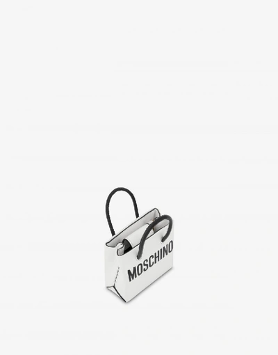 Shop Moschino Micro Shopper With Chain In White