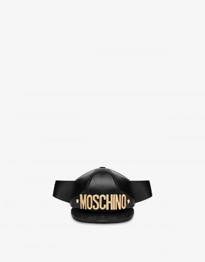Shop Moschino Calfskin Waist Bag Hat In Pink