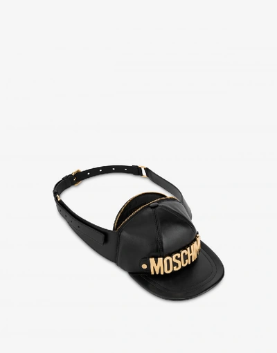 Shop Moschino Calfskin Waist Bag Hat In Pink