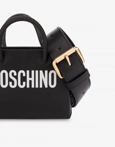 Shop Moschino Mini Shopper With Belt And Chain In Black
