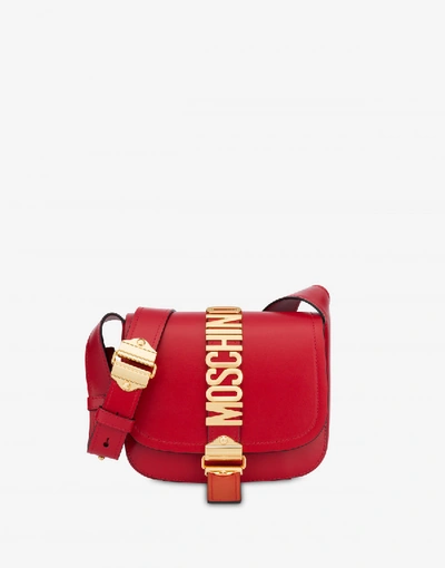 Shop Moschino Shoulder Bag  Belt In Red