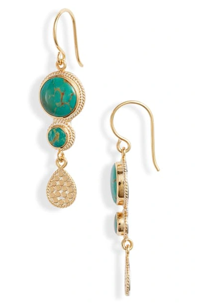 Shop Anna Beck Turquoise Drop Earrings (nordstrom Exclusive) In Gold/ Turquoise