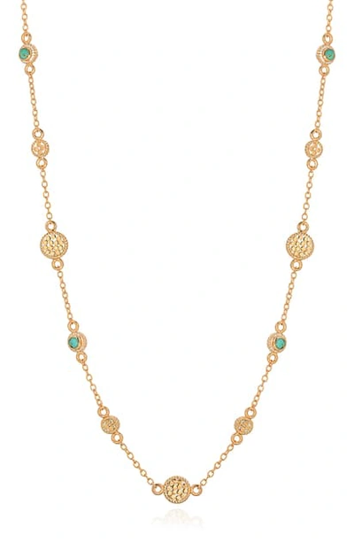 Shop Anna Beck Turquoise Station Necklace (nordstrom Exclusive) In Gold/ Turquoise