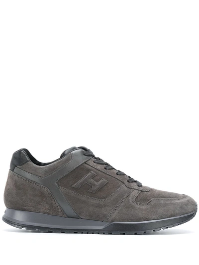 Shop Hogan Lace-up Sneakers In Grey