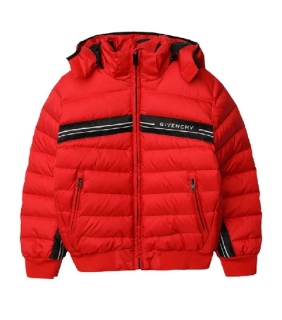 Shop Givenchy Kids Logo Tape Puffer Jacket (4-14 Years)